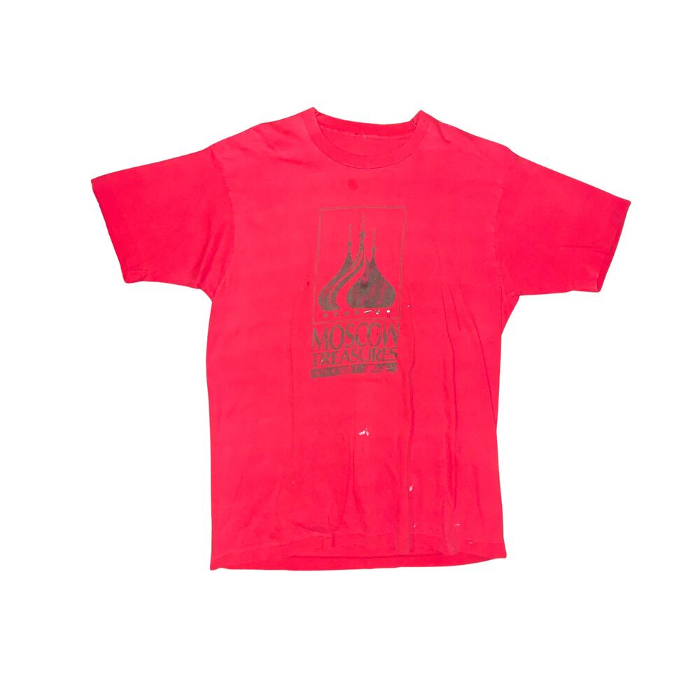 Vintage 1990 Moscow Treasures and Traditions T-Shirt Red Single Stitch XL